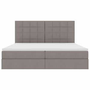 Κρεβάτι με αποθηκευτικό χώρο και στρώμα Taupe 200 x 200 cm - Pakobazaar