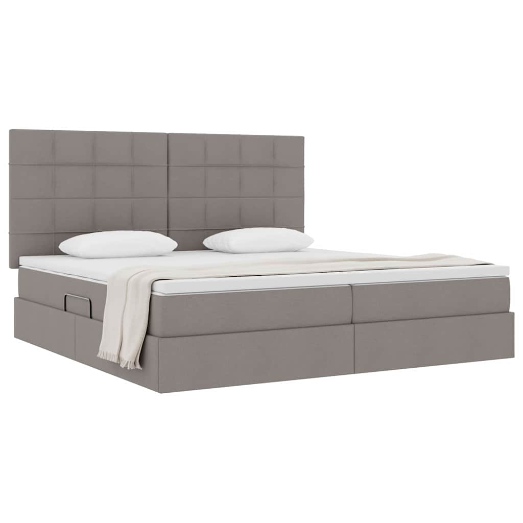 Κρεβάτι με αποθηκευτικό χώρο και στρώμα Taupe 200 x 200 cm - Pakobazaar