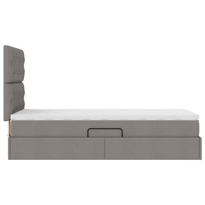 Κρεβάτι με αποθηκευτικό χώρο και στρώμα Taupe 90 x 200 cm