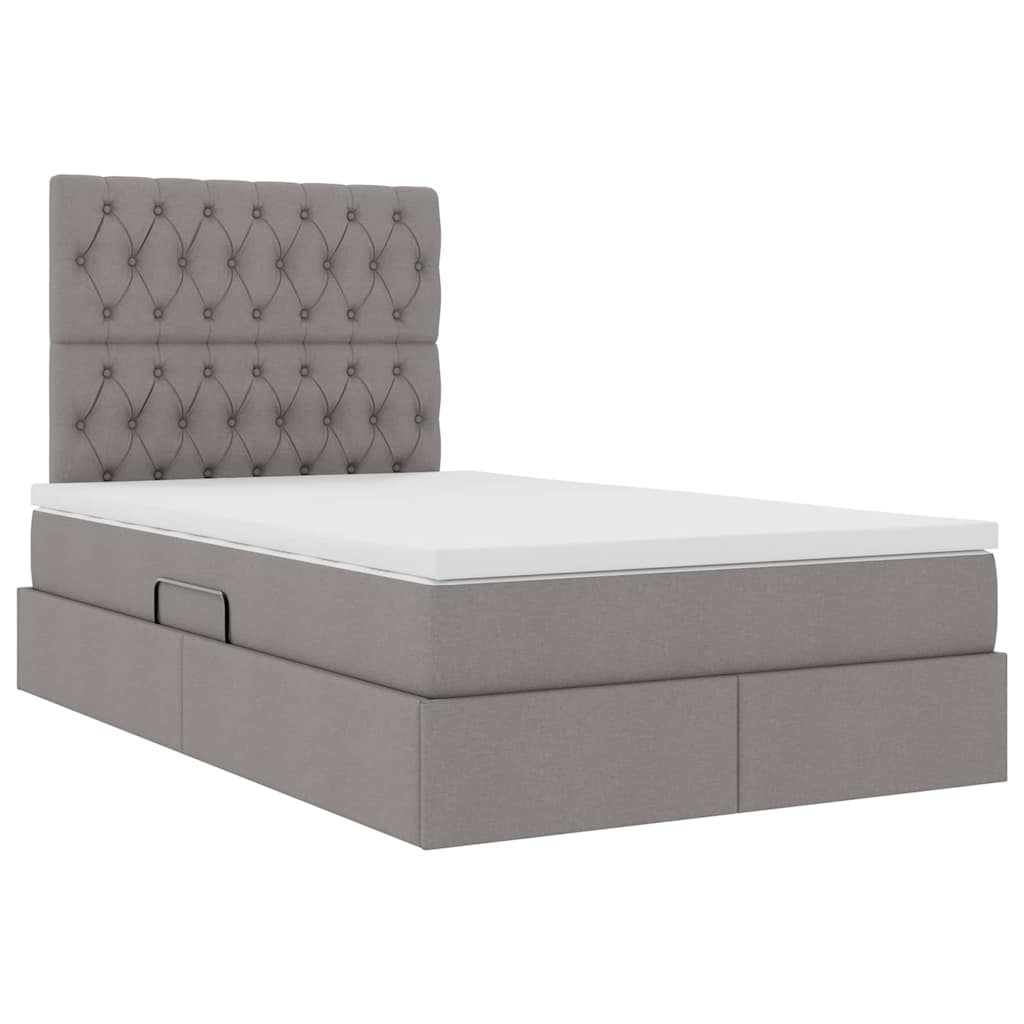 Κρεβάτι με αποθηκευτικό χώρο και στρώμα Taupe 120 x 200 cm - Pakobazaar