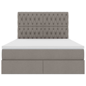 Κρεβάτι με αποθηκευτικό χώρο και στρώμα Taupe 140 x 190 cm