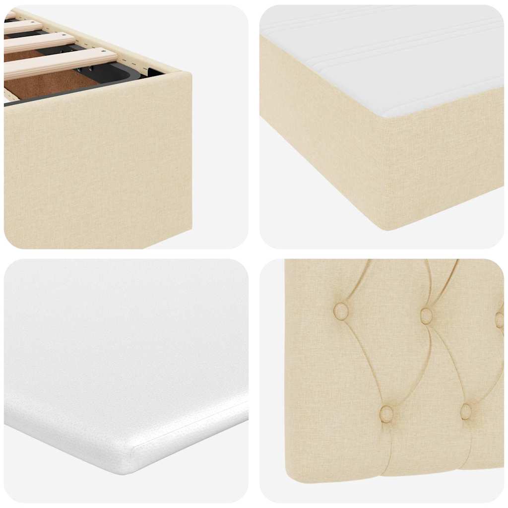 Κρεβάτι με αποθηκευτικό χώρο και στρώμα Κρέμ 140 x 200 cm - Pakobazaar