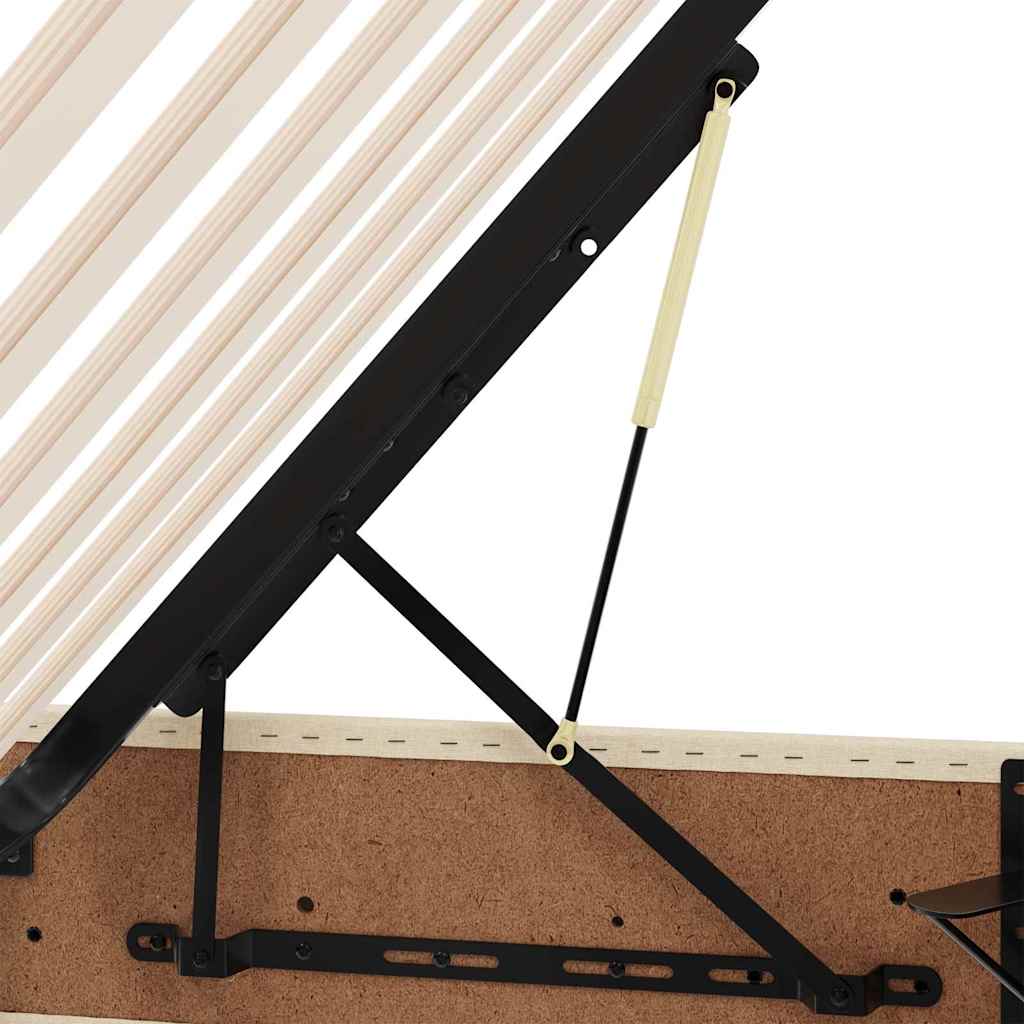 Κρεβάτι με αποθηκευτικό χώρο και στρώμα Κρέμ 140 x 200 cm - Pakobazaar