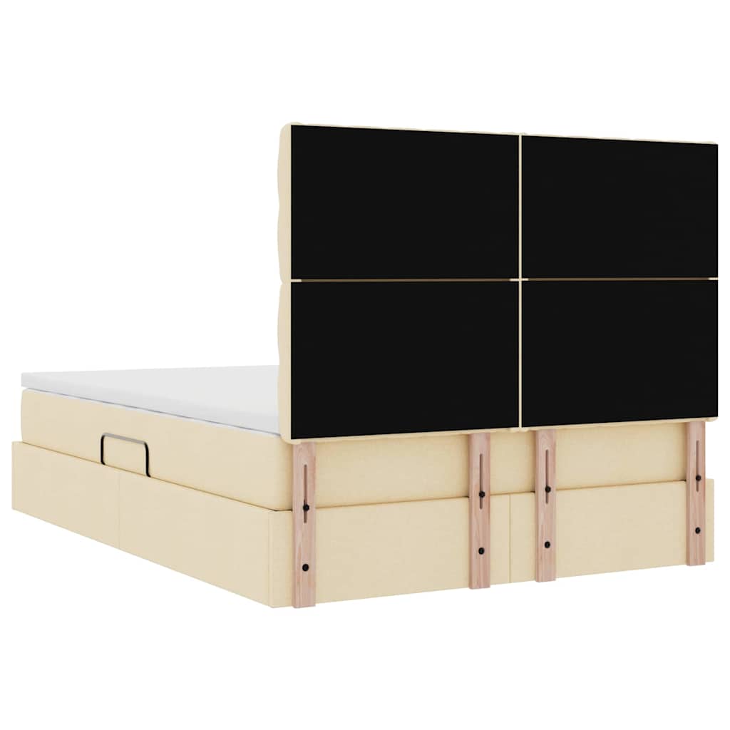 Κρεβάτι με αποθηκευτικό χώρο και στρώμα Κρέμ 140 x 200 cm - Pakobazaar