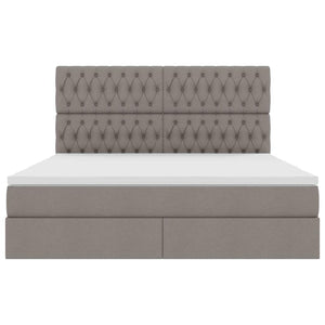 Κρεβάτι με αποθηκευτικό χώρο και στρώμα Taupe 160 x 200 cm - Pakobazaar