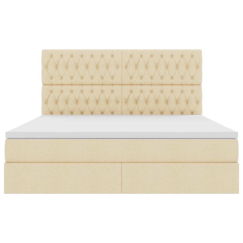 Κρεβάτι με αποθηκευτικό χώρο και στρώμα Κρέμ 160 x 200 cm - Pakobazaar