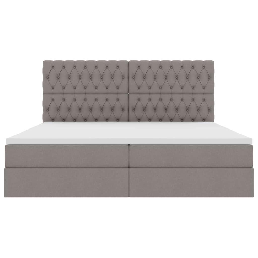 Κρεβάτι με αποθηκευτικό χώρο και στρώμα Taupe 200 x 200 cm - Pakobazaar