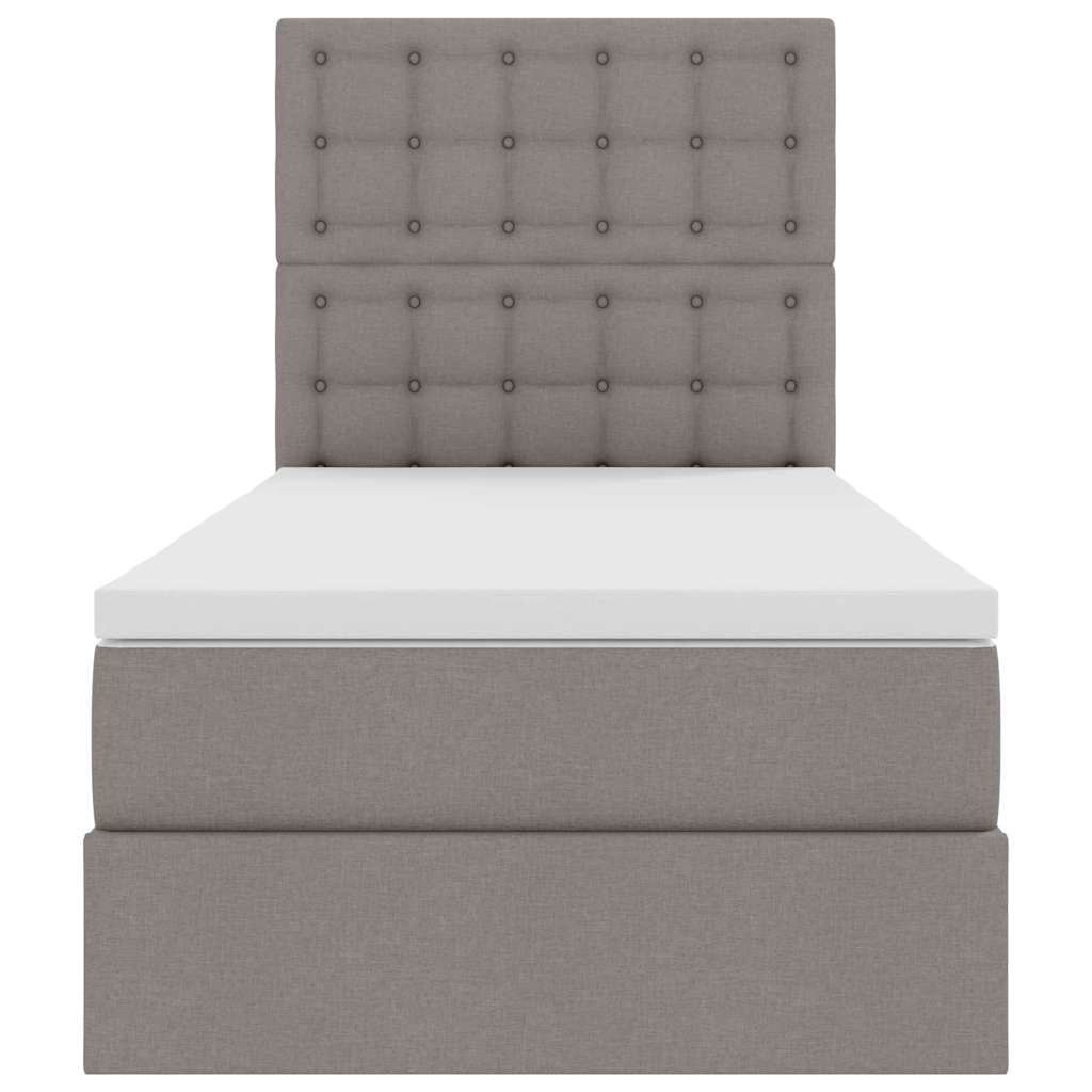 Κρεβάτι με αποθηκευτικό χώρο και στρώμα Taupe 90 x 190 cm - Pakobazaar