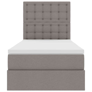 Κρεβάτι με αποθηκευτικό χώρο και στρώμα Taupe 90 x 190 cm - Pakobazaar