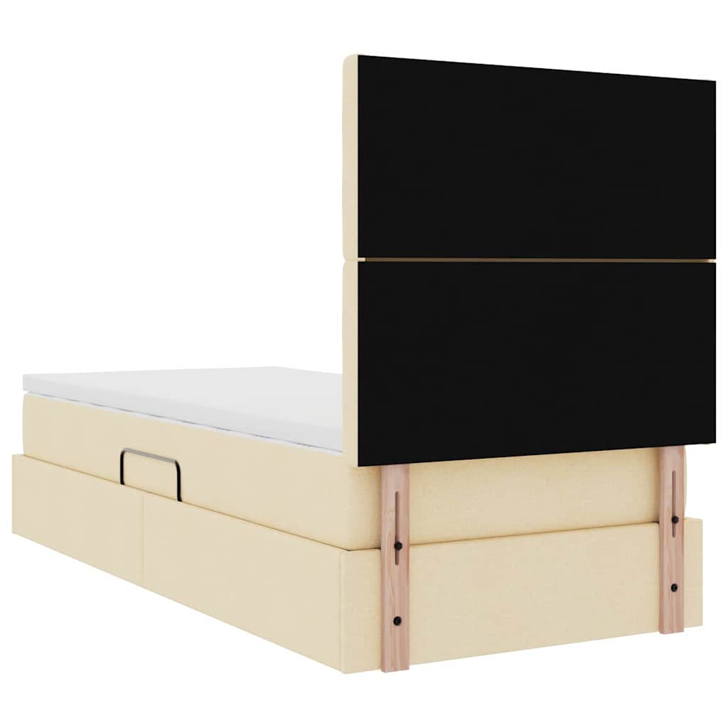 Κρεβάτι με αποθηκευτικό χώρο και στρώμα Κρέμ 90 x 190 cm - Pakobazaar