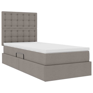 Κρεβάτι με αποθηκευτικό χώρο και στρώμα Taupe 100 x 200 cm - Pakobazaar