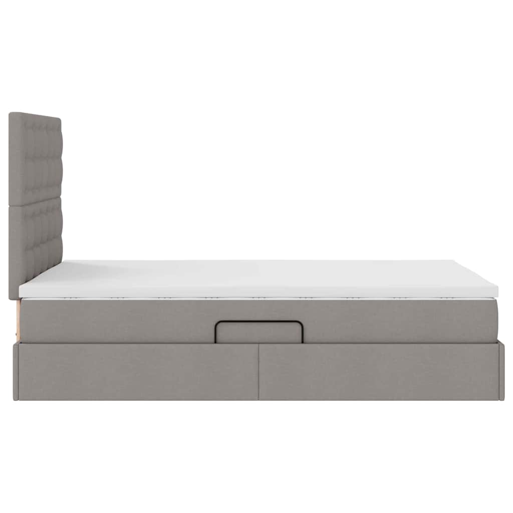 Κρεβάτι με αποθηκευτικό χώρο και στρώμα Taupe 120 x 190 cm - Pakobazaar