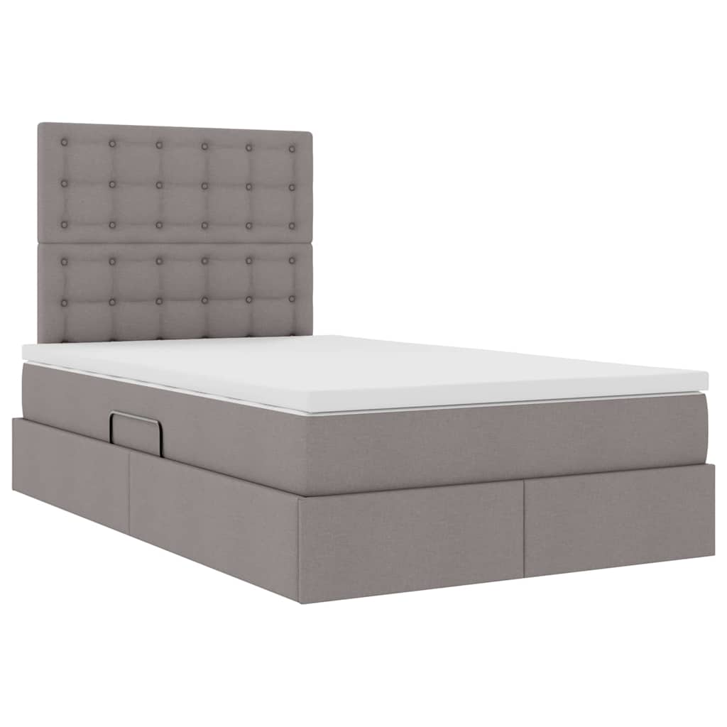 Κρεβάτι με αποθηκευτικό χώρο και στρώμα Taupe 120 x 200 cm