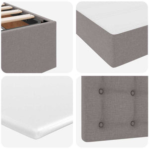 Κρεβάτι με αποθηκευτικό χώρο και στρώμα Taupe 160 x 200 cm - Pakobazaar