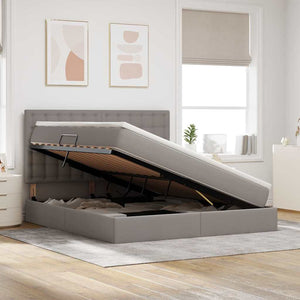 Κρεβάτι με αποθηκευτικό χώρο και στρώμα Taupe 160 x 200 cm - Pakobazaar