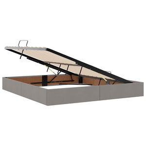 Κρεβάτι με αποθηκευτικό χώρο και στρώμα Taupe 160 x 200 cm - Pakobazaar