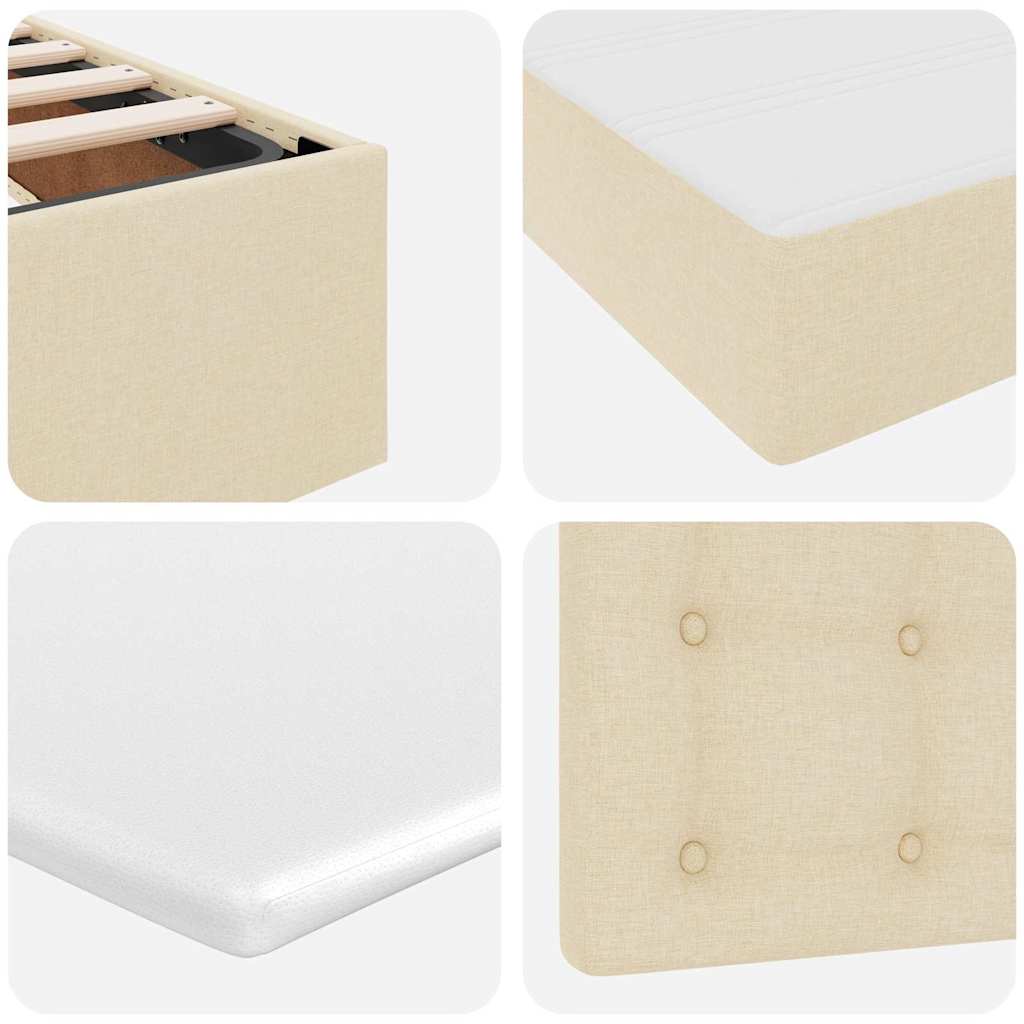 Κρεβάτι με αποθηκευτικό χώρο και στρώμα Κρέμ 180 x 200 cm - Pakobazaar