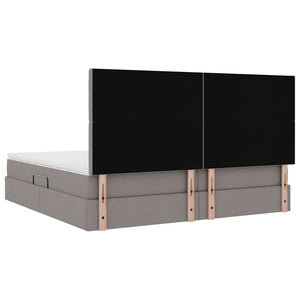 Κρεβάτι με αποθηκευτικό χώρο και στρώμα Taupe 200 x 200 cm - Pakobazaar