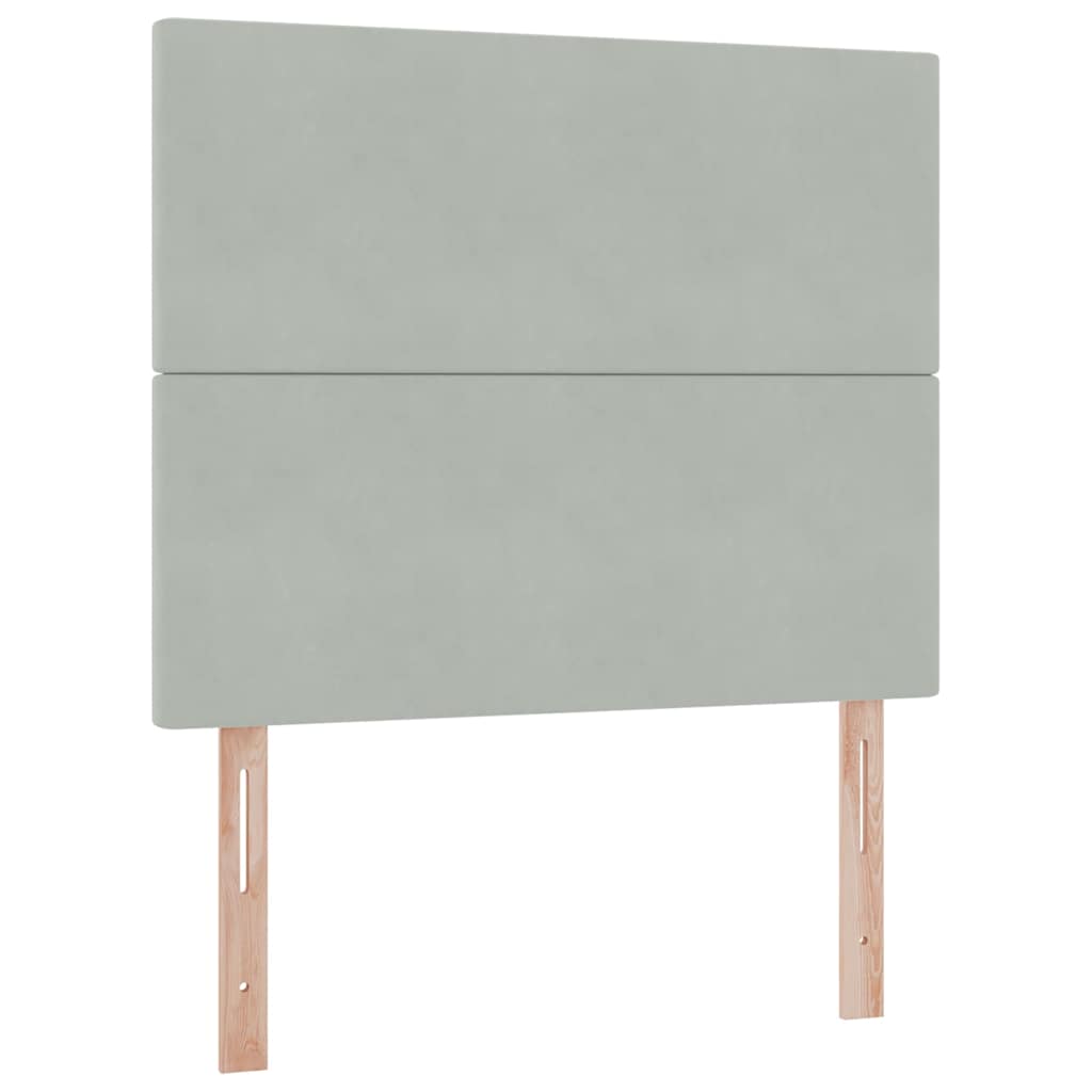 Κρεβάτι με αποθηκευτικό χώρο και στρώμα Ανοιχτό γκρι Βελούδο - Pakobazaar