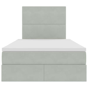 Κρεβάτι με αποθηκευτικό χώρο και στρώμα 120 x 200 cm Βελούδο - Pakobazaar