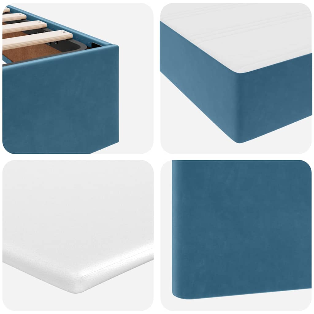 Κρεβάτι με αποθηκευτικό χώρο και στρώμα 120 x 200 cm Βελούδο - Pakobazaar