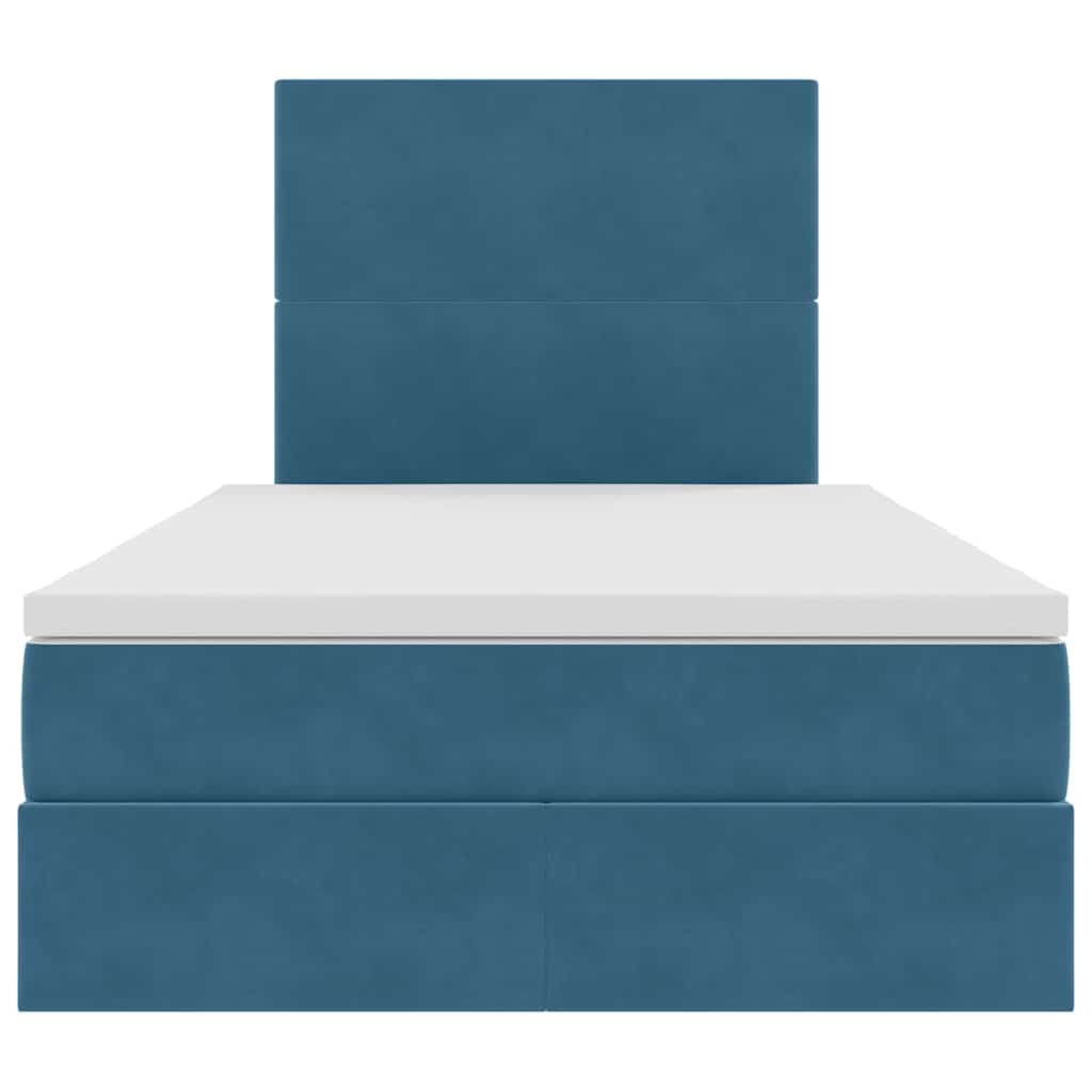 Κρεβάτι με αποθηκευτικό χώρο και στρώμα 120 x 200 cm Βελούδο - Pakobazaar