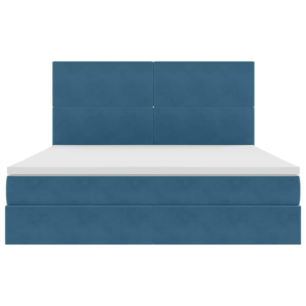 Κρεβάτι με αποθηκευτικό χώρο και στρώμα 180 x 200 cm Βελούδο - Pakobazaar