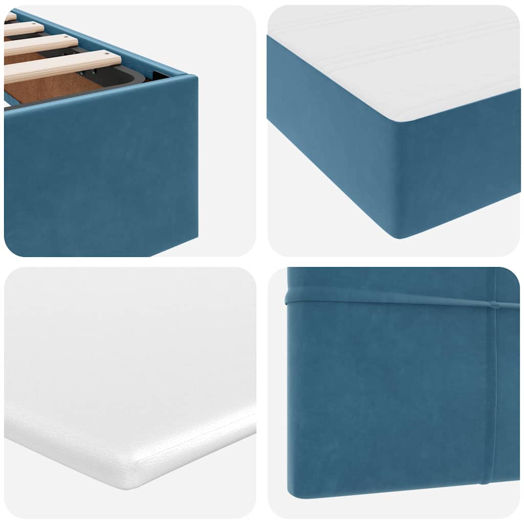 Κρεβάτι με αποθηκευτικό χώρο και στρώμα Σκούρο Μπλε 90 x 200 cm - Pakobazaar