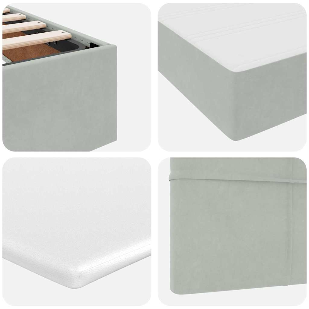 Κρεβάτι με αποθηκευτικό χώρο και στρώμα 140 x 200 cm Βελούδο