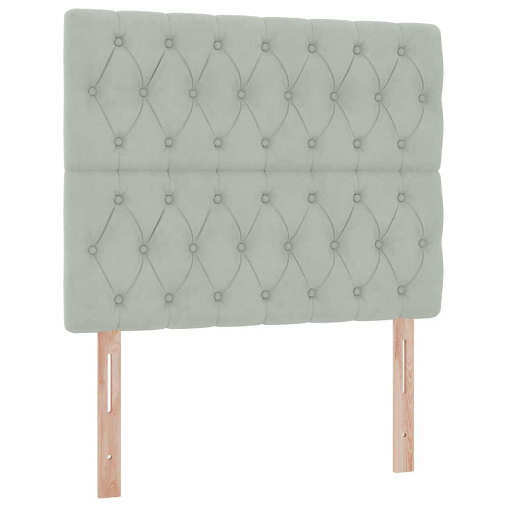 Κρεβάτι με αποθηκευτικό χώρο και στρώμα Ανοιχτό γκρι Βελούδο - Pakobazaar