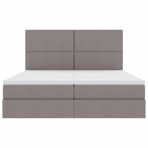 Κρεβάτι Αποθήκης με κεφαλάρι Taupe 180 x 200 cm Ύφασμα