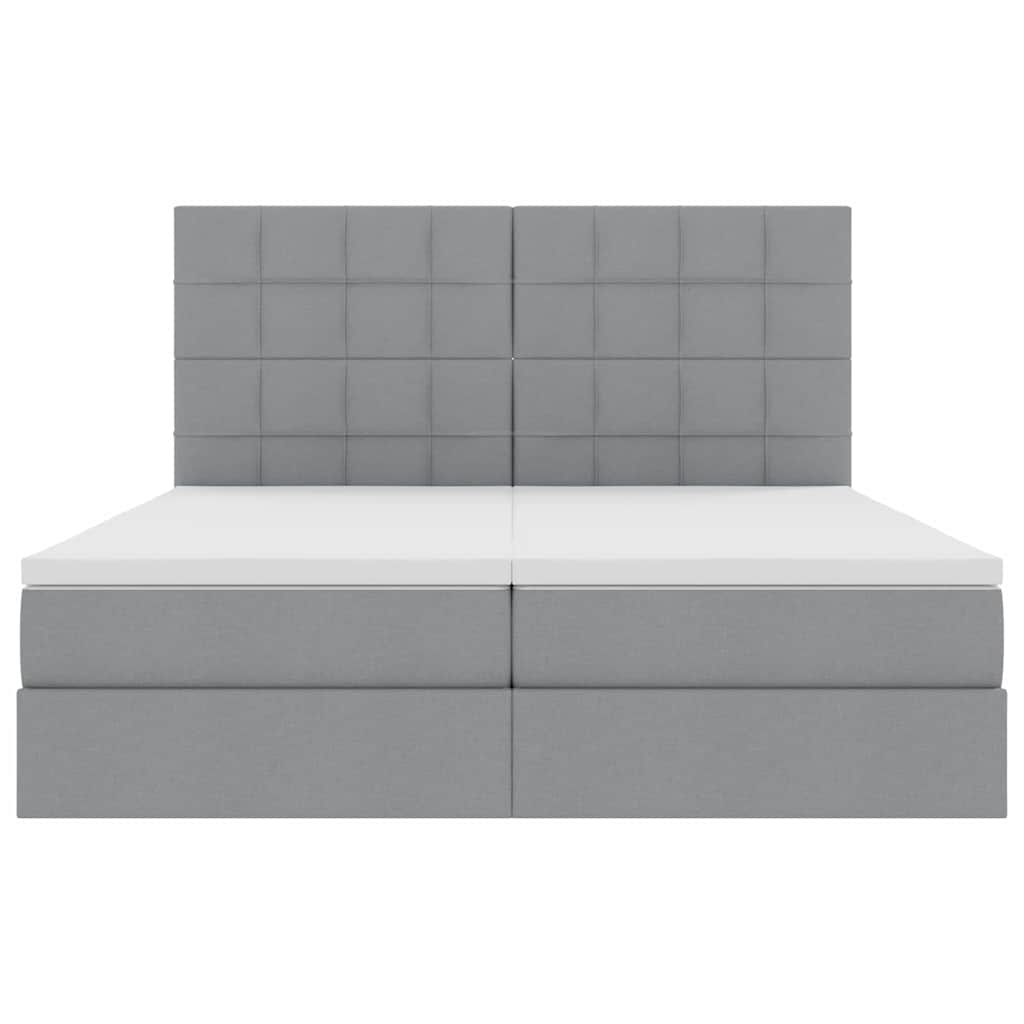 Κρεβάτι Αποθήκης Ανοιχτό γκρι 180 x 200 cm Τεχνητό Δέρμα - Pakobazaar