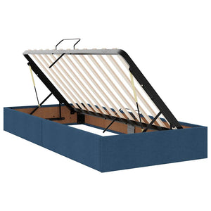 Κρεβάτι Αποθήκης με στρώμα Μπλε 180 x 200 cm Τεχνητό Δέρμα - Pakobazaar