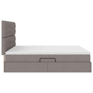 Κρεβάτι Αποθήκης με κεφαλάρι Taupe 180 x 200 cm Ύφασμα