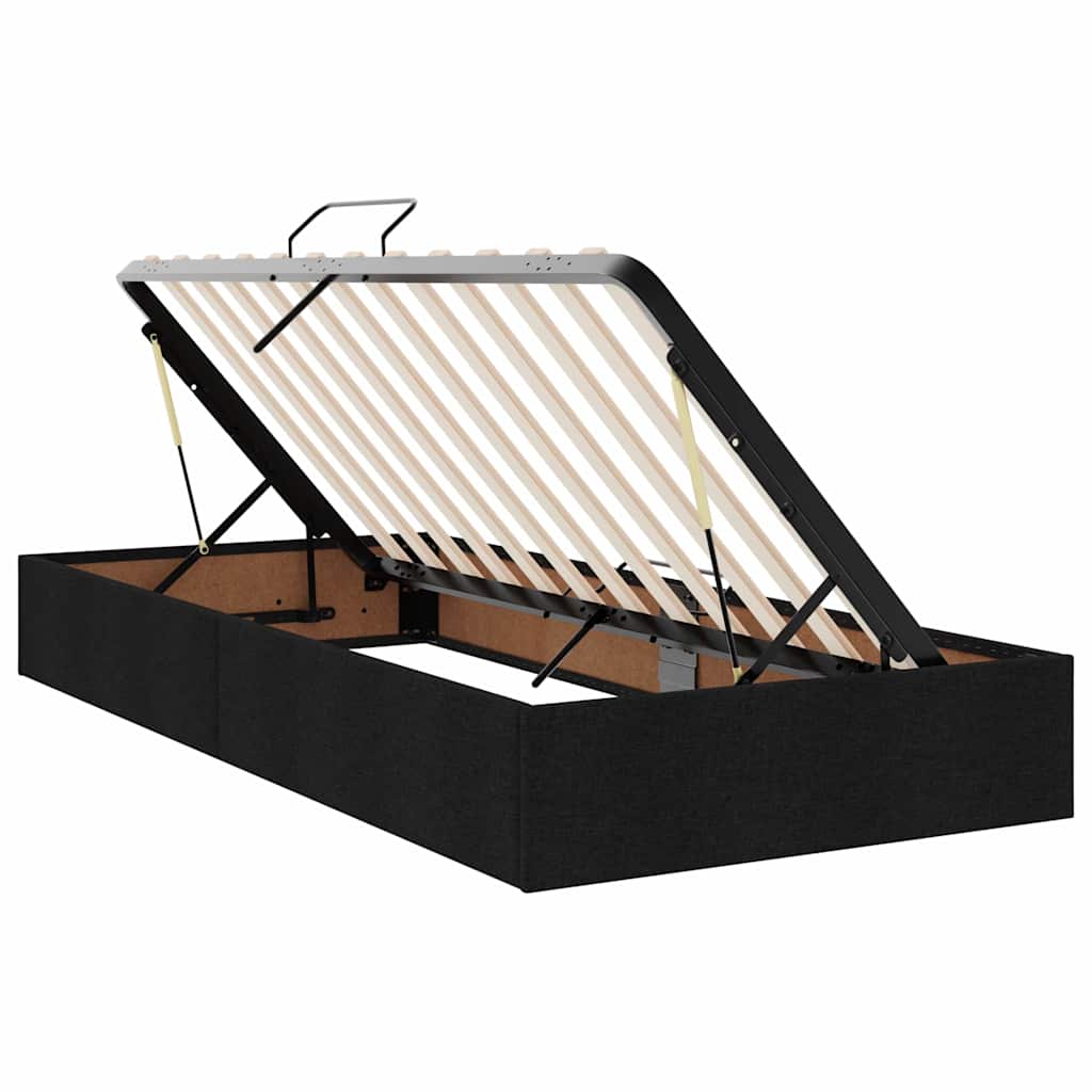 Κρεβάτι Αποθήκης με στρώμα Μαύρο 180 x 200 cm Τεχνητό Δέρμα - Pakobazaar