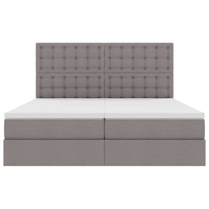 Κρεβάτι Αποθήκης με στρώμα Taupe 180 x 200 cm Τεχνητό Δέρμα - Pakobazaar