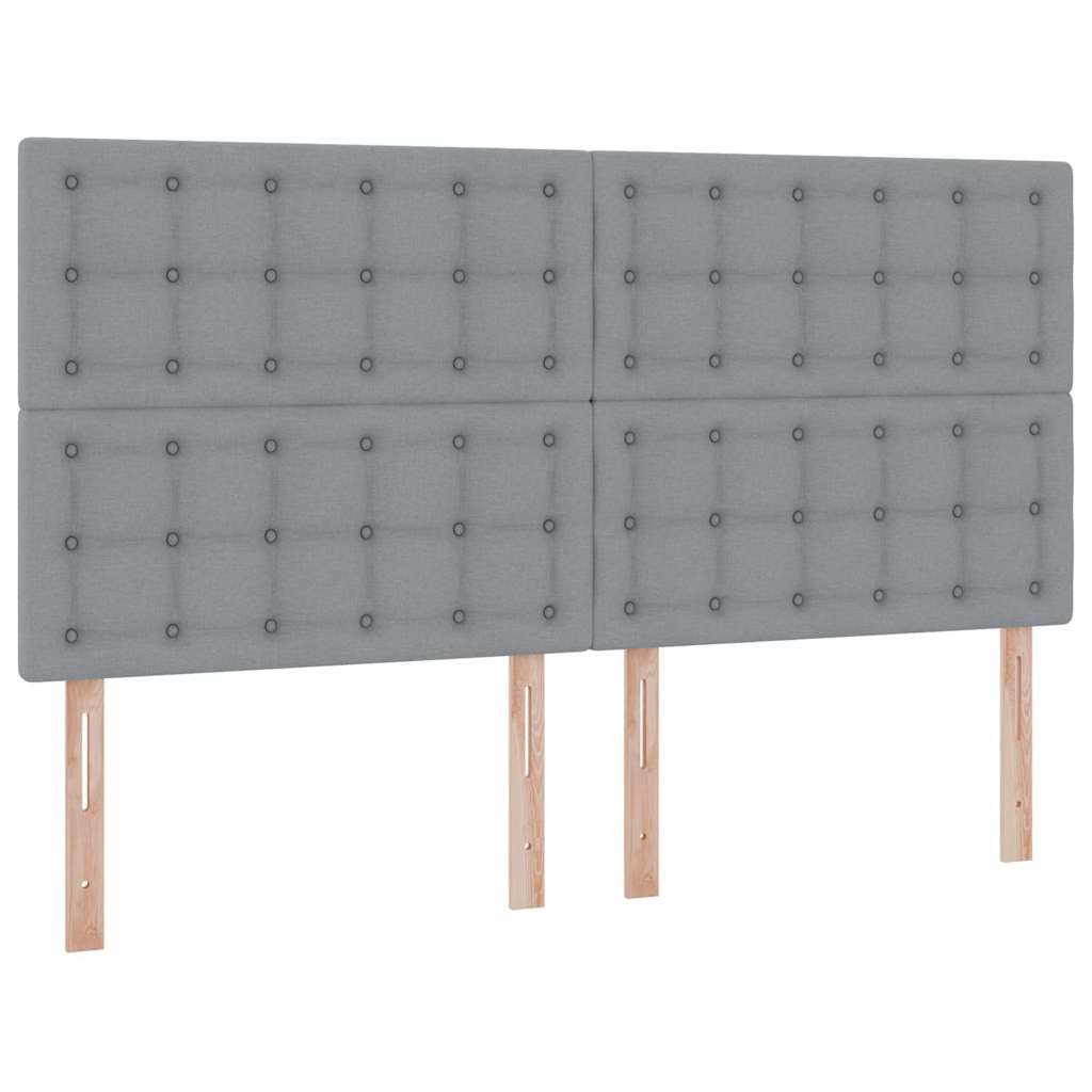 Κρεβάτι Αποθήκης Ανοιχτό γκρι 200 x 200 cm Τεχνητό Δέρμα - Pakobazaar