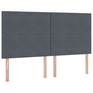 Κρεβάτι Αποθήκης με στρώμα Σκούρο Γκρι 180 x 200 cm Βελούδο - Pakobazaar