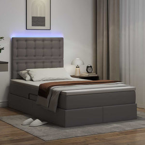 Κρεβάτι με αποθηκευτικό χώρο και LED με led Γκρι 120 x 200 cm - Pakobazaar