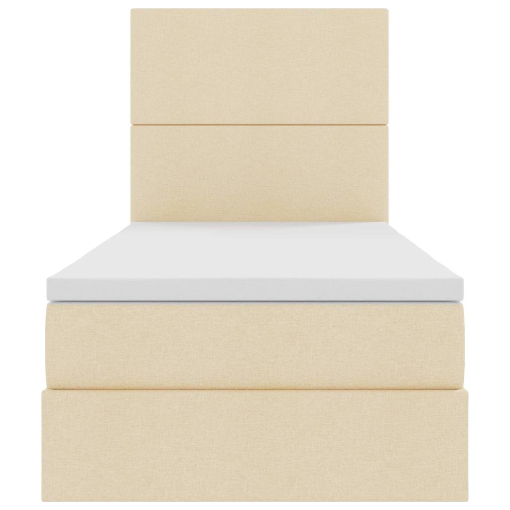 Κρεβάτι με αποθηκευτικό χώρο και LED με στρώμα Κρέμ 90 x 190 cm - Pakobazaar