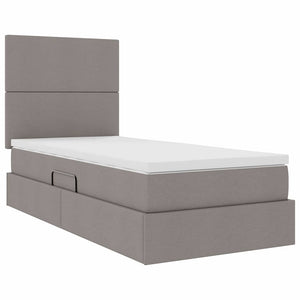 Κρεβάτι με αποθηκευτικό χώρο και LED με led Taupe 90 x 200 cm - Pakobazaar