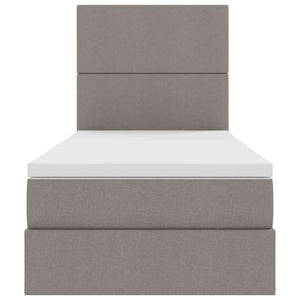 Κρεβάτι με αποθηκευτικό χώρο και LED με led Taupe 90 x 200 cm - Pakobazaar