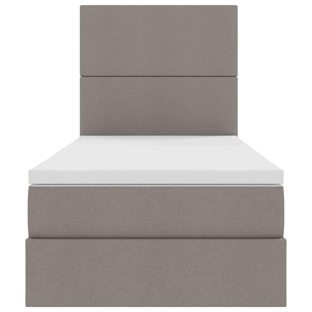 Κρεβάτι με αποθηκευτικό χώρο και LED με led Taupe 100 x 200 cm - Pakobazaar