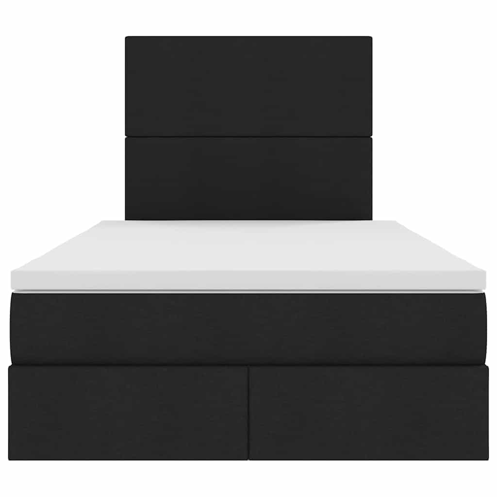 Κρεβάτι με αποθηκευτικό χώρο και LED με led Μαύρο 120 x 190 cm - Pakobazaar