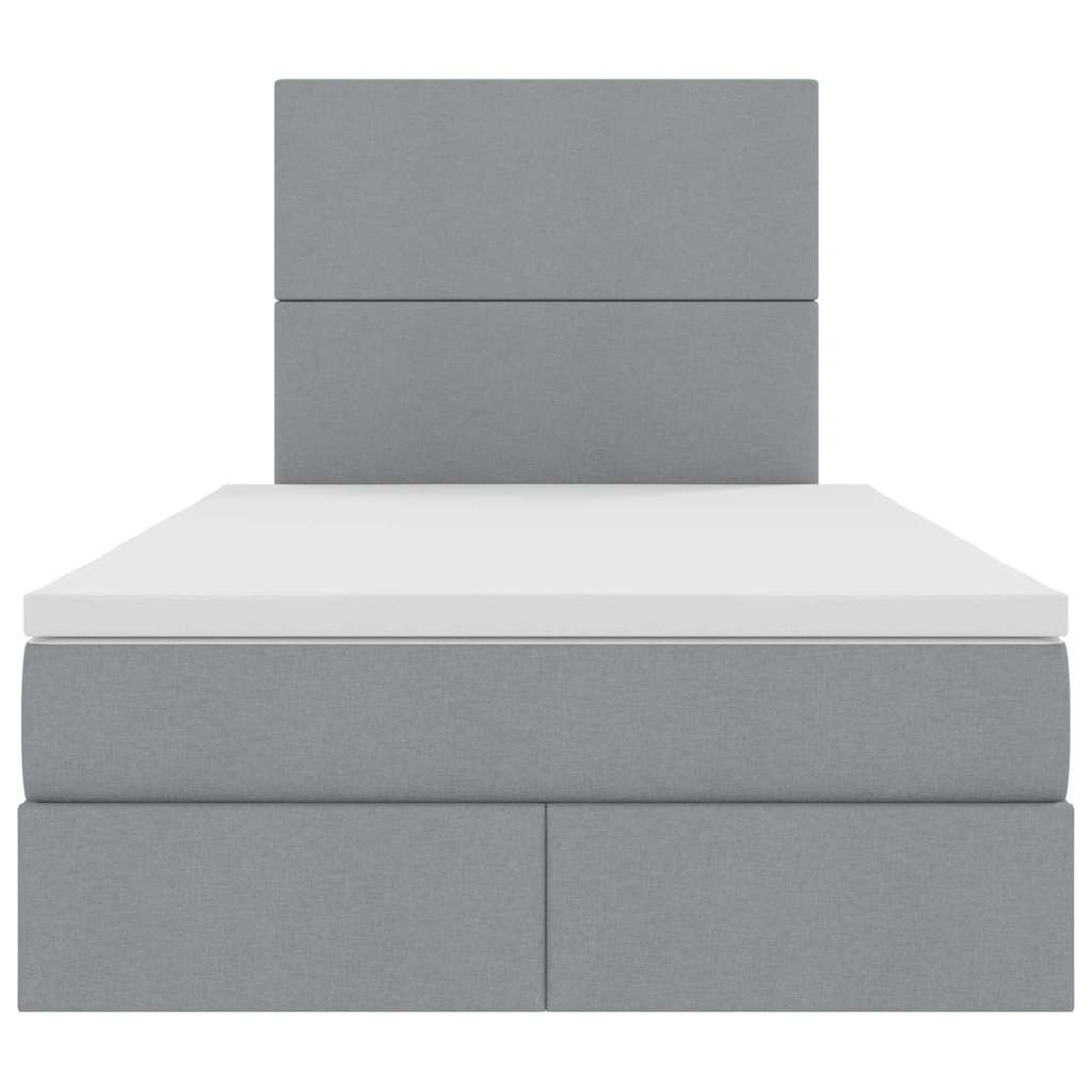 Κρεβάτι με αποθηκευτικό χώρο και LED Ανοιχτό γκρι 120 x 200 cm - Pakobazaar