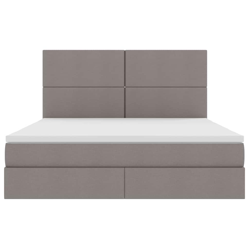 Κρεβάτι με αποθηκευτικό χώρο και LED με led Taupe 160 x 200 cm - Pakobazaar