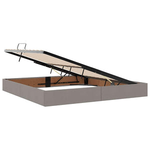 Κρεβάτι με αποθηκευτικό χώρο και LED με led Taupe 200 x 200 cm - Pakobazaar