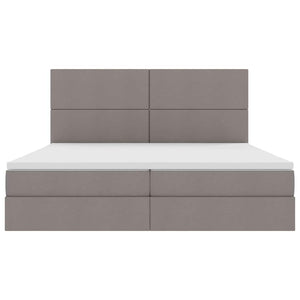 Κρεβάτι με αποθηκευτικό χώρο και LED με led Taupe 200 x 200 cm - Pakobazaar