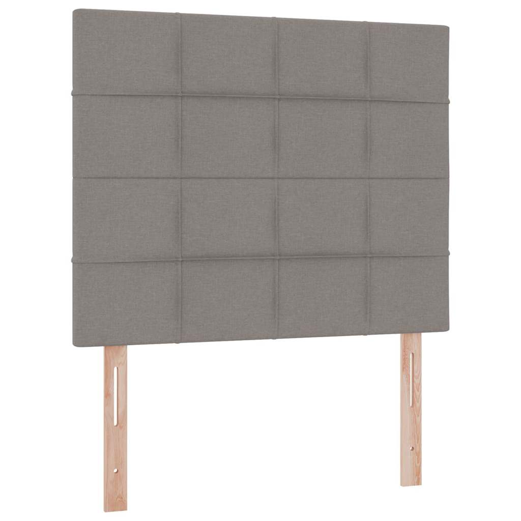 LED Κρεβάτι αποθήκευσης με στρώμα Taupe 120 x 190 cm Ύφασμα - Pakobazaar