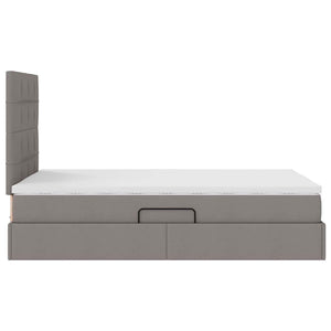 Κρεβάτι με αποθηκευτικό χώρο και LED με led Taupe 120 x 200 cm - Pakobazaar